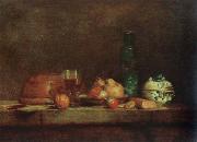 Jean Baptiste Simeon Chardin still life with bottle of olives Germany oil painting reproduction